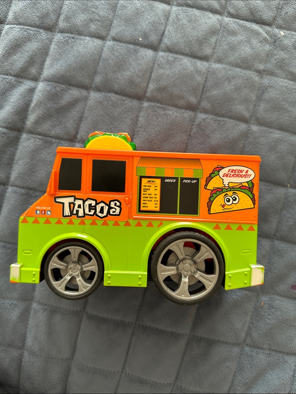 Taco Food Truck Toy - Bright Orange & Lime Green